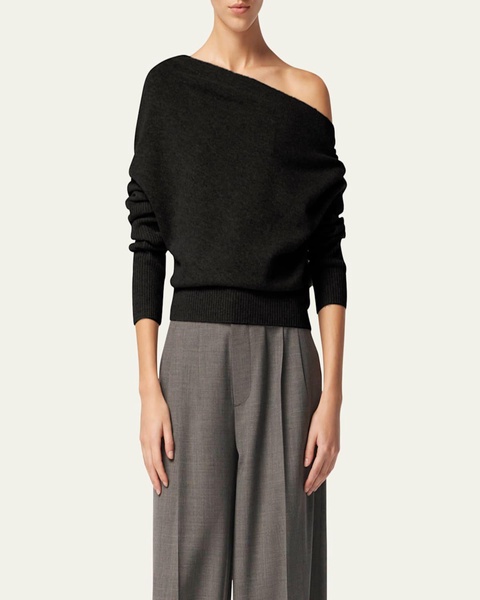 Paxi Off-The-Shoulder Cashmere Sweater
