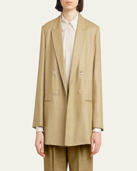 Long Double Breasted Wool Jacket