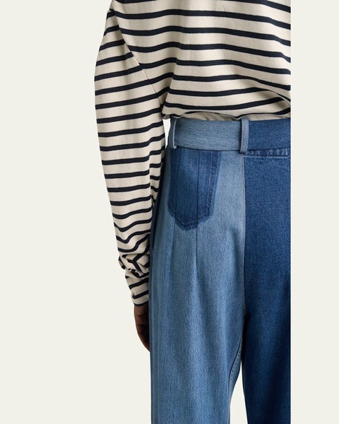 Cutout Upcycled Denim Jeans