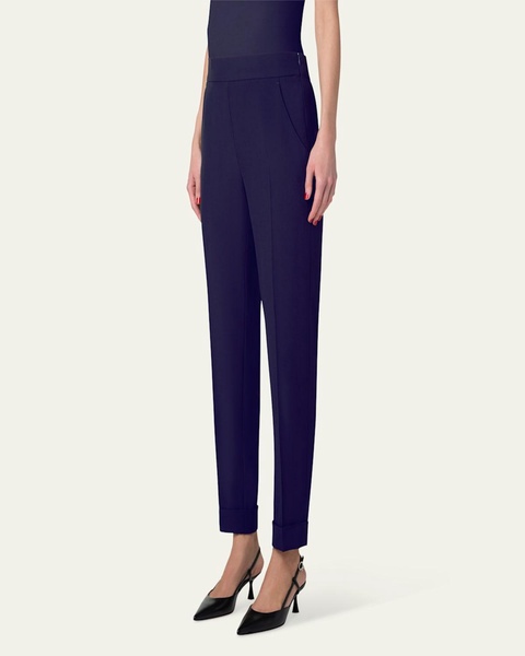 Chris Conical-Leg Crepe Pants