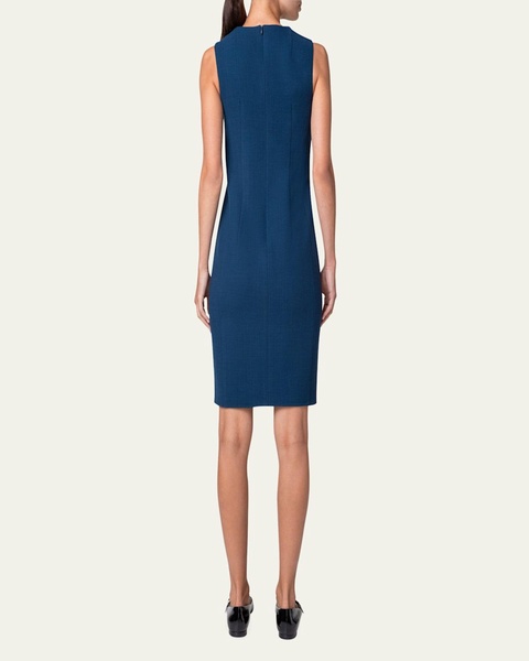 Sleeveless Sheath Wool Dress