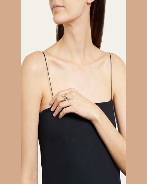 Nudo Petite Rose Gold & White Topaz Ring