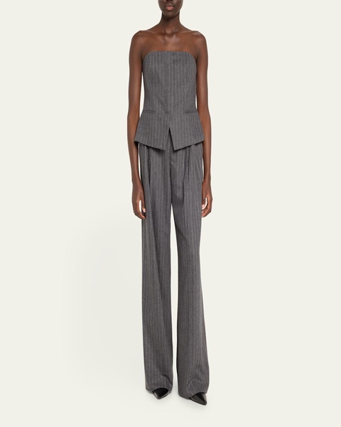 Renee Strapless Pinstripe Top