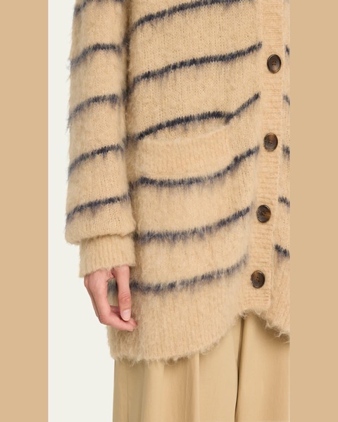 Cody Stripe Fuzzy Cardigan