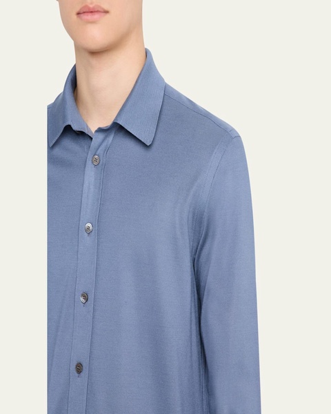 Men's Silk Pique Sport Shirt