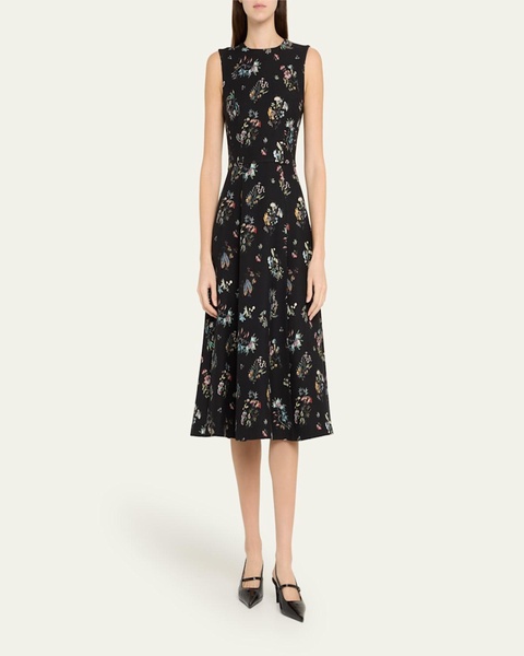 Eloise Floral-Print Sleeveless Midi Dress
