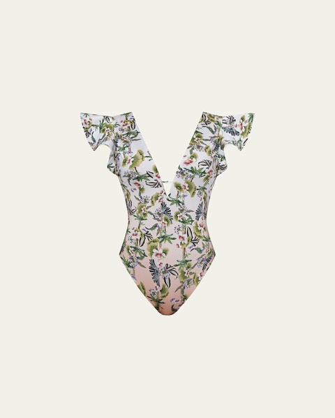 Daffodil-Print Mackenzie One-Piece Swimsuit (A-C Cup)