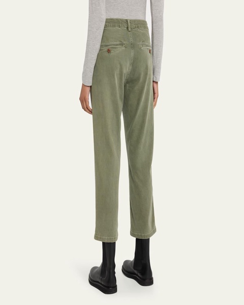 Easy Relaxed Straight-Leg Crop Trousers
