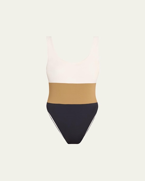 Hume Tricolor One-Piece Swimsuit