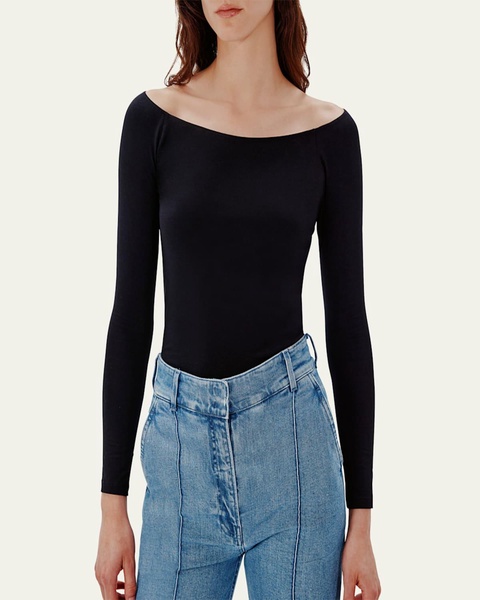 Leotard Off-Shoulder Cotton Top