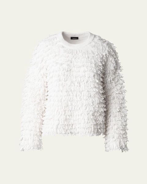 Cashmere and Wool Loops Knit Sweater