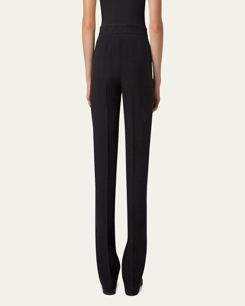 Carl Straight Leg Stonewashed Twisted Linen Wool Pants