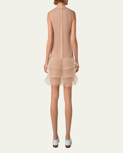 Hatband Waves Techno Organza Mini Dress