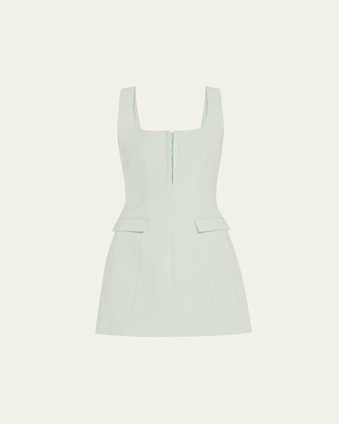 Maeve Square-Neck Wool Mini Dress