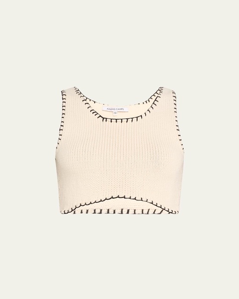 Blanket Stitch Crop Top