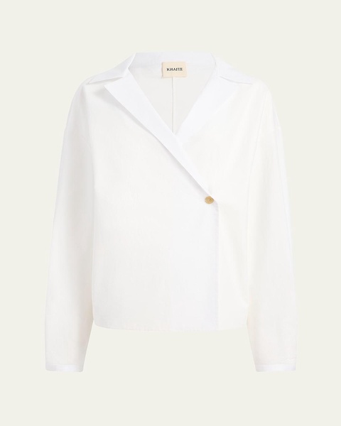 Ashton Double-Breasted Cotton Top