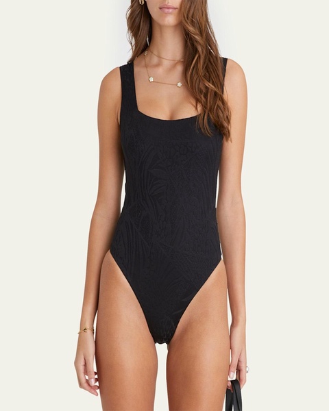 Vero Square-Neck One-Piece Swimsuit (DD-E Cup)