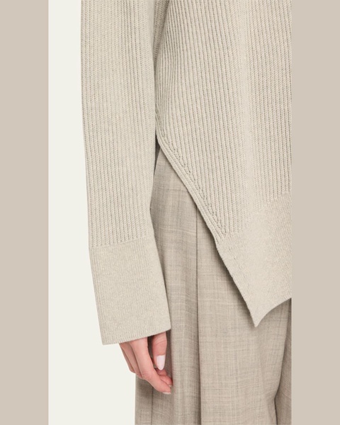 Asymmetric Ribbed Sweater