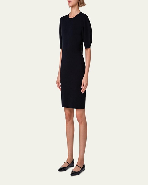 Volume Puff-Sleeve Short Dress