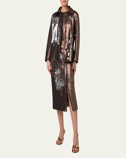 Laars Bicolor Sequined Oversized Jacket