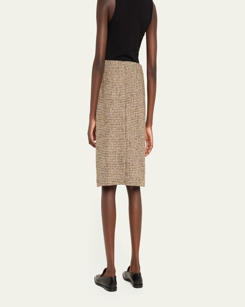 Cara Straight Houndstooth Skirt