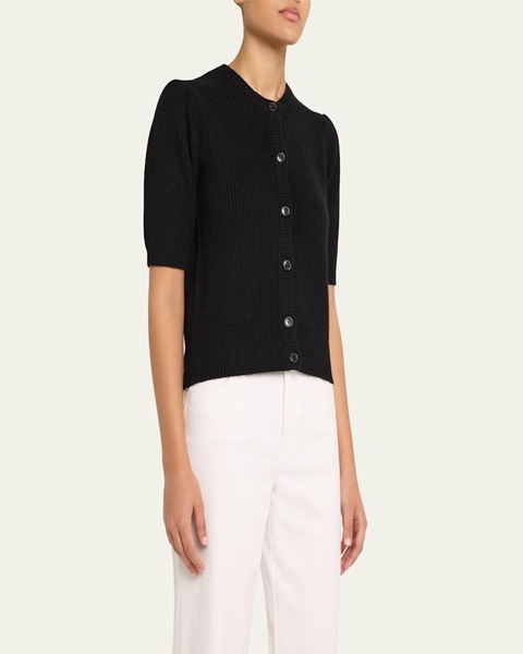 Shrunken Short-Sleeve Cardigan
