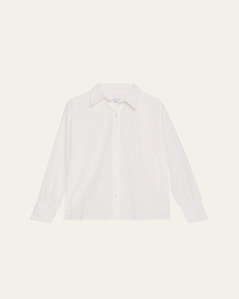 Essen Eyelet-Embroidered Cotton Blouse