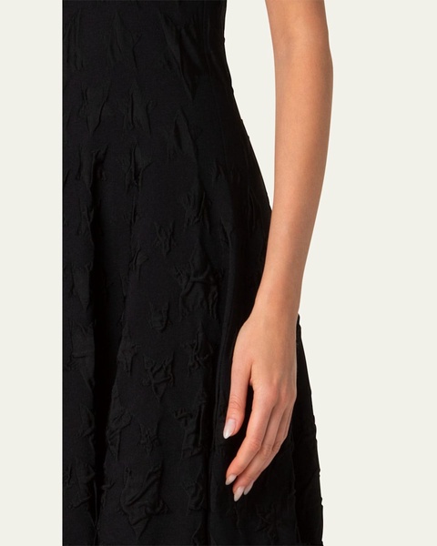 3D Star Jacquard Knit Mini Dress