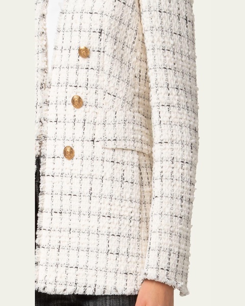  Small Window Check Tweed Blazer