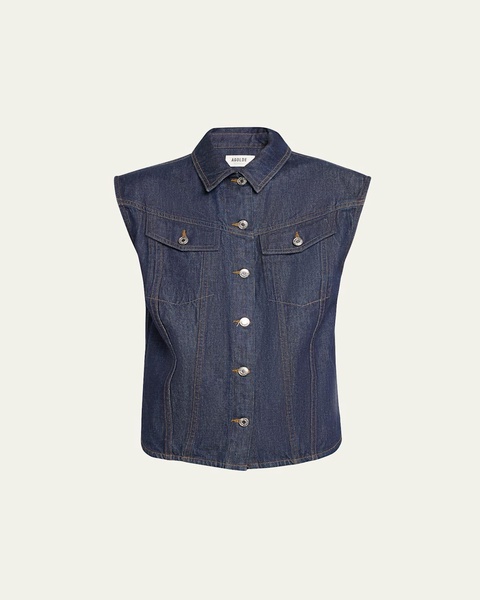 Evan Button-Front Denim Shirt