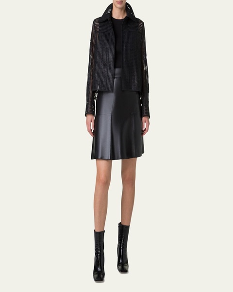 Talitha Short Techno Stripe Boxy Jacket