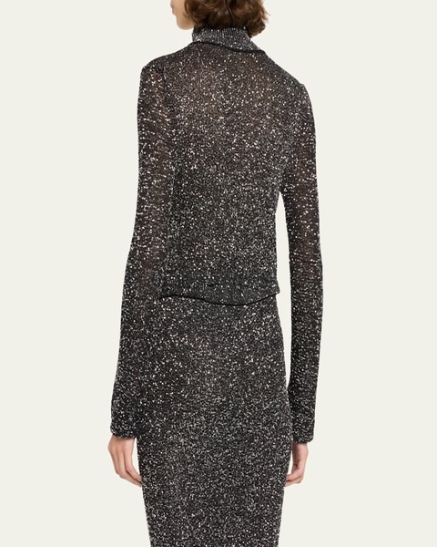 Kendall Sparkly Turtleneck Sweater