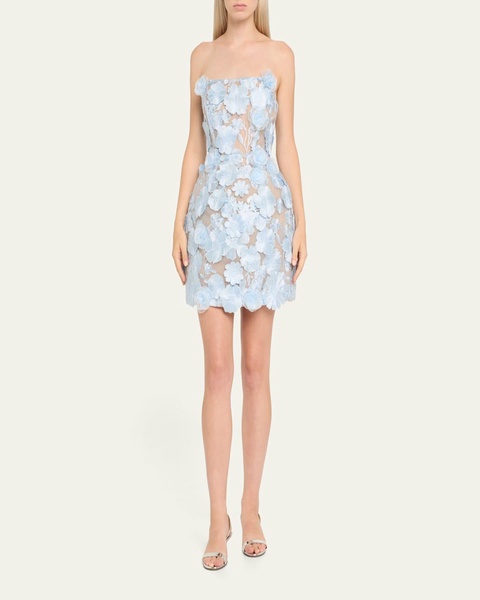 Bouquet Maraya Floral Applique Mini Dress