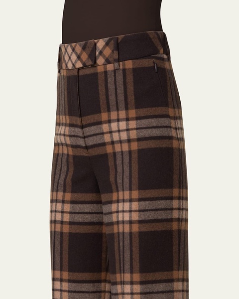 Fior Wool Flannel Wide-Leg Trousers
