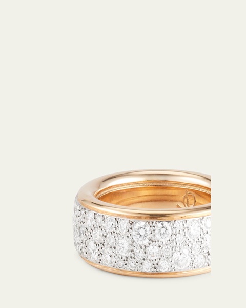 Iconica 18K Rose Gold Small Diamond Pave Band Ring