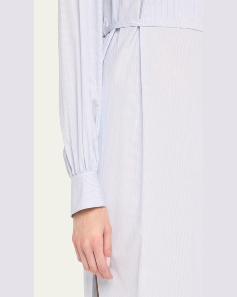 Multi Stripe Cotton Midi Shirtdress