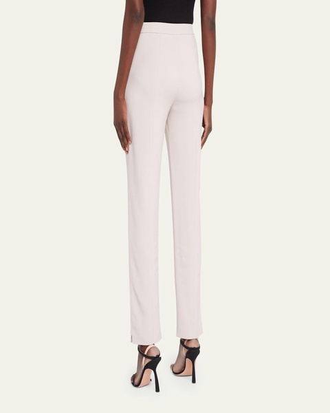 Viscose Cady Straight-Leg Trousers
