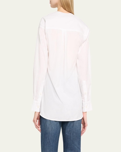 Triquetra Self-Tie Cotton Shirt