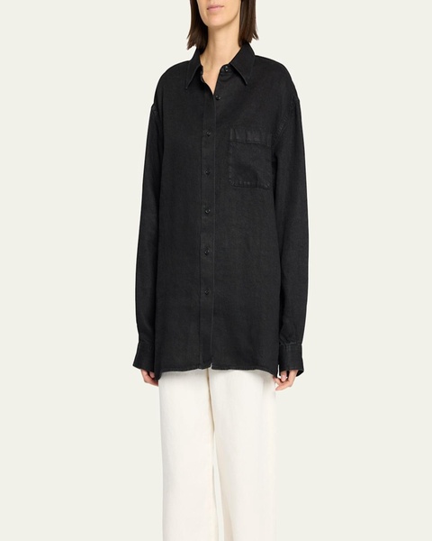 Nesson Oversized Linen Button-Down Shirt