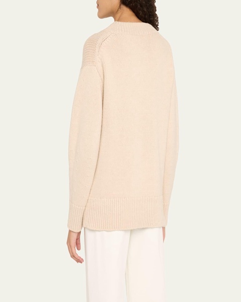 Drop-Shoulder V-Neck Sweater