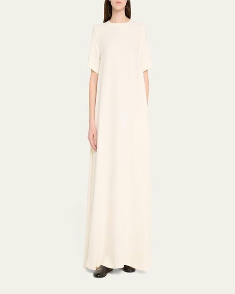 Long Silk T-Shirt Dress