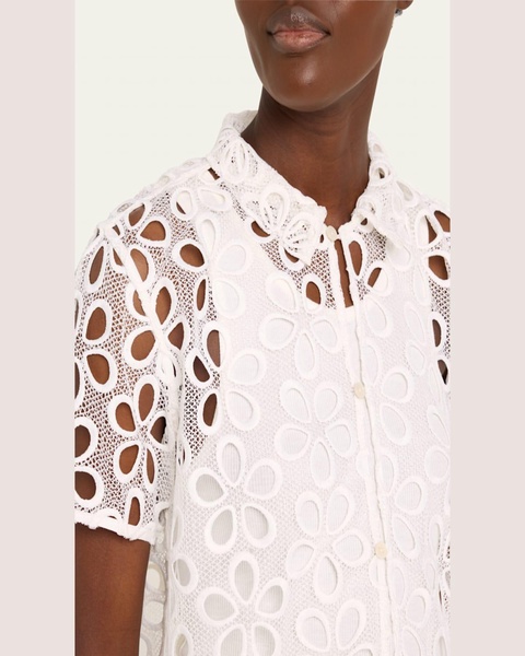Primrose Floral Lace Button Down Shirt