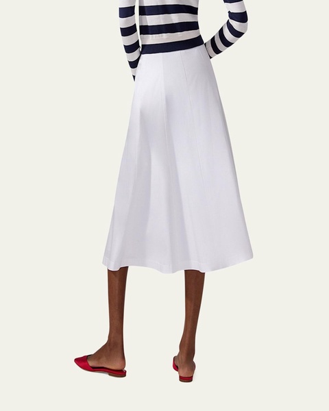 Button Front Midi Skirt