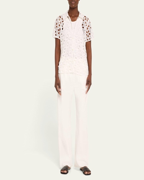 Primrose Floral Lace Button Down Shirt