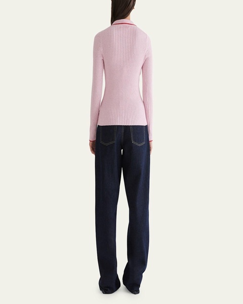 Ashlen Ribbed Button-Front Top