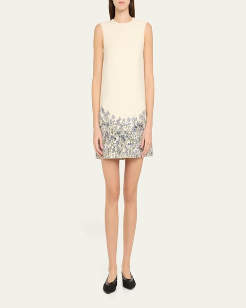 Ani Floral Hem Wool Mini Dress