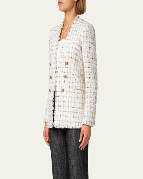  Small Window Check Tweed Blazer