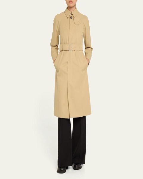 Feminine Belted Car Coat