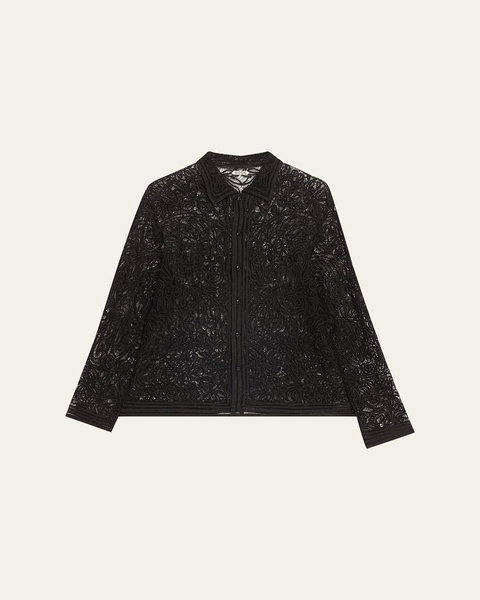 Blooming Threadwork Lace Shirt