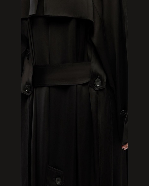 Soft Satin Belted Long Trench Coat